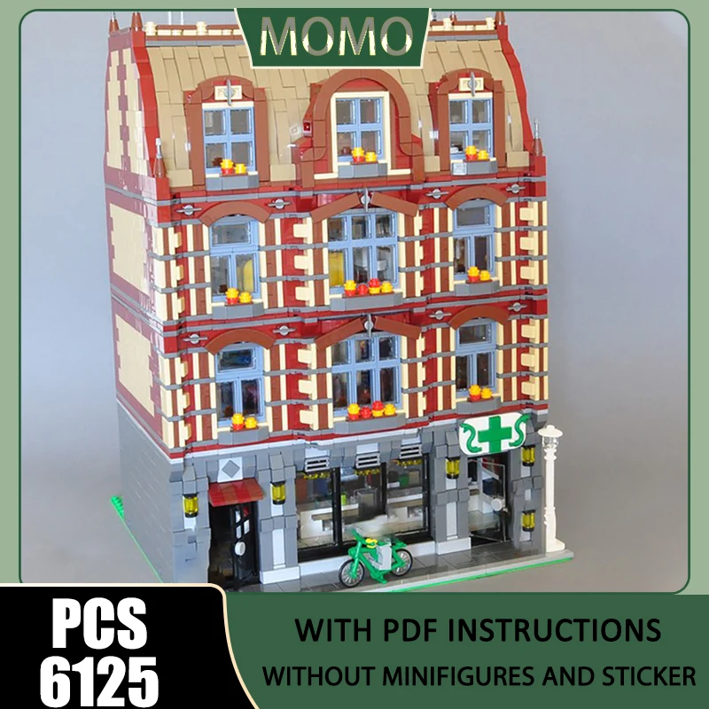 City Street View Model Moc Building Blocks Modular Pharmacy Model Technology Brick Assembly Construction Toys Holidays Gift
City Street View Model Moc Building Blocks Modular Pharmacy Model Technology Brick Assembly Construction Toys Holidays Gift