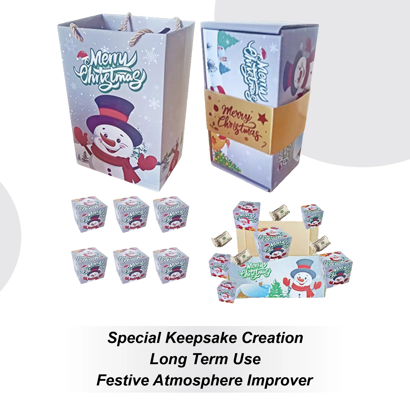 Christmas Boxes Merry Christmas Folding Bouncing Cash Boxes Folding Bag for Holiday Home Family Kids Celebration Chocolate
Christmas Boxes Merry Christmas Folding Bouncing Cash Boxes Folding Bag for Holiday Home Family Kids Celebration Chocolate