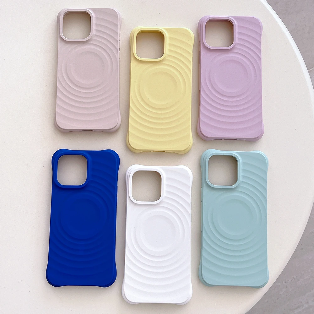 Ripple Liquid Silicone Case For iphone 13/14/15/16 Pro Max Plus Soft Rubber Microfiber Shockproof Fundas For Magsafe
Ripple Liquid Silicone Case For iphone 13/14/15/16 Pro Max Plus Soft Rubber Microfiber Shockproof Fundas For Magsafe