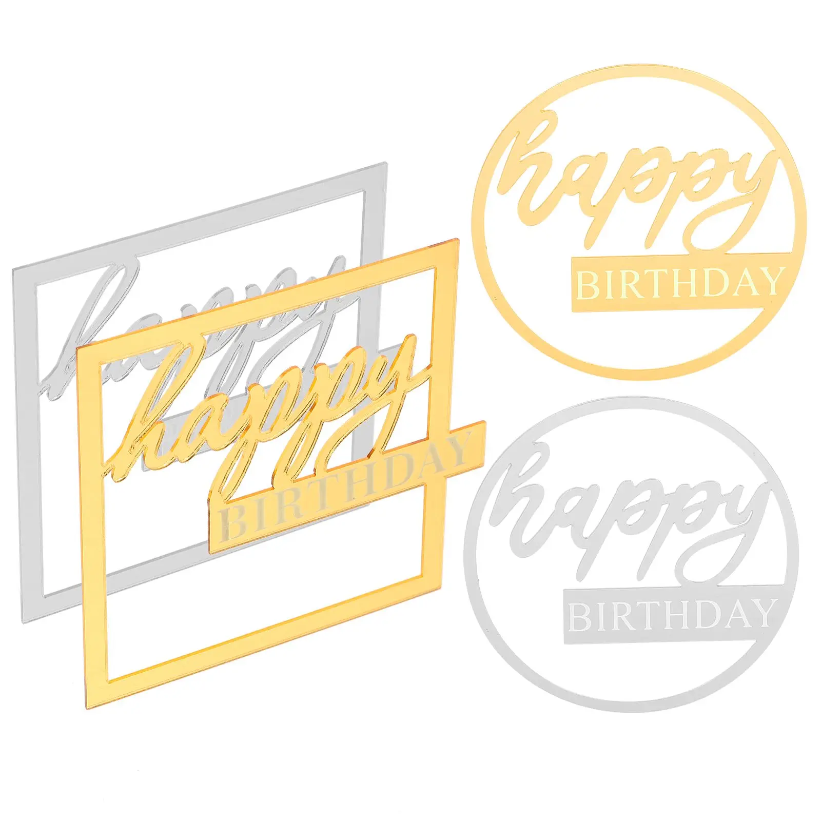 4 Pcs Birthday Cake Cupcake Topper Toppers Happy Birthday Decorations Cupcake Topper Party Cake Pick Acrylic Reusable
4 Pcs Birthday Cake Cupcake Topper Toppers Happy Birthday Decorations Cupcake Topper Party Cake Pick Acrylic Reusable