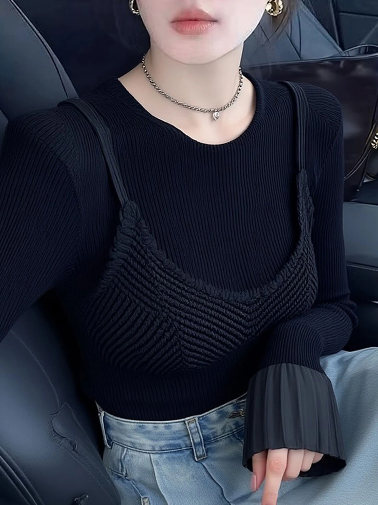 Minimalist Fashion Color Long Sleeve Crew Neck Base Shirt Top Women's Two-Piece Set Spring Layering Tank Vest Outfit
Minimalist Fashion Color Long Sleeve Crew Neck Base Shirt Top Women's Two-Piece Set Spring Layering Tank Vest Outfit