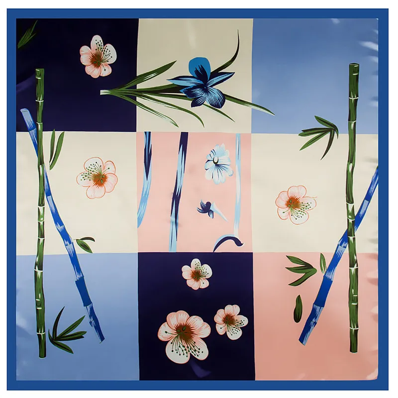 Fashion Square Scarf 2024 New Bamboo Orchid Silk Scarf For Women Hijab Shawl Luxury Brand Foulard Plaid Scarves Wraps For Ladies
Fashion Square Scarf 2024 New Bamboo Orchid Silk Scarf For Women Hijab Shawl Luxury Brand Foulard Plaid Scarves Wraps For Ladies