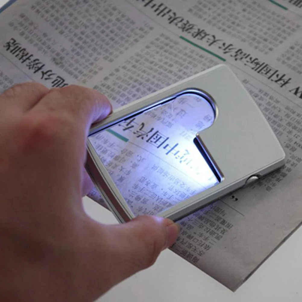 Ultra Thin Magnifier 2 Optical Lens Daily Reading Portable LED Light ABS Plastic Acrylic Glass Button Cell Precision Work Thin
Ultra Thin Magnifier 2 Optical Lens Daily Reading Portable LED Light ABS Plastic Acrylic Glass Button Cell Precision Work Thin