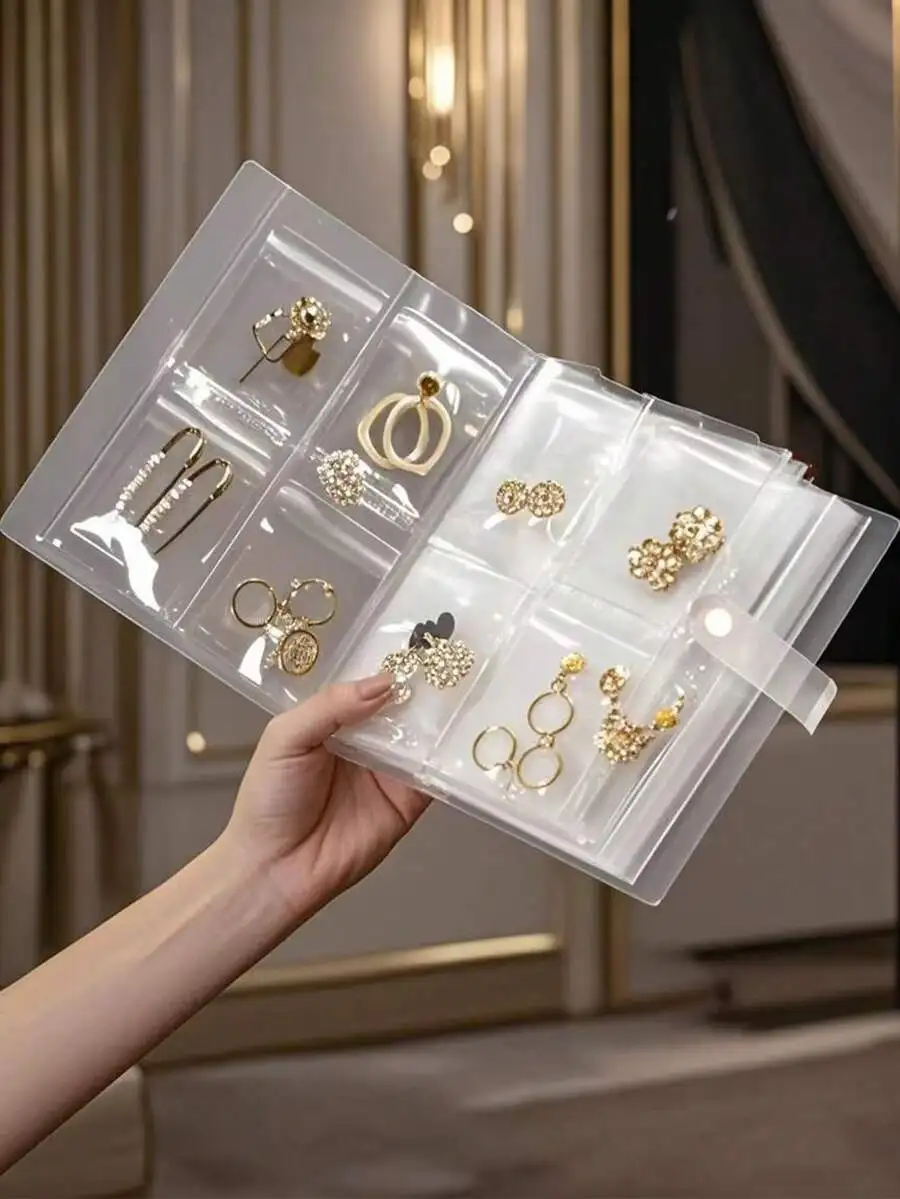 Frosted Clear Jewelry Organizer Book With 30 Anti-Tarnish Sealable Pouches For Earrings Rings Necklaces Travel Storage Gift
Frosted Clear Jewelry Organizer Book With 30 Anti-Tarnish Sealable Pouches For Earrings Rings Necklaces Travel Storage Gift