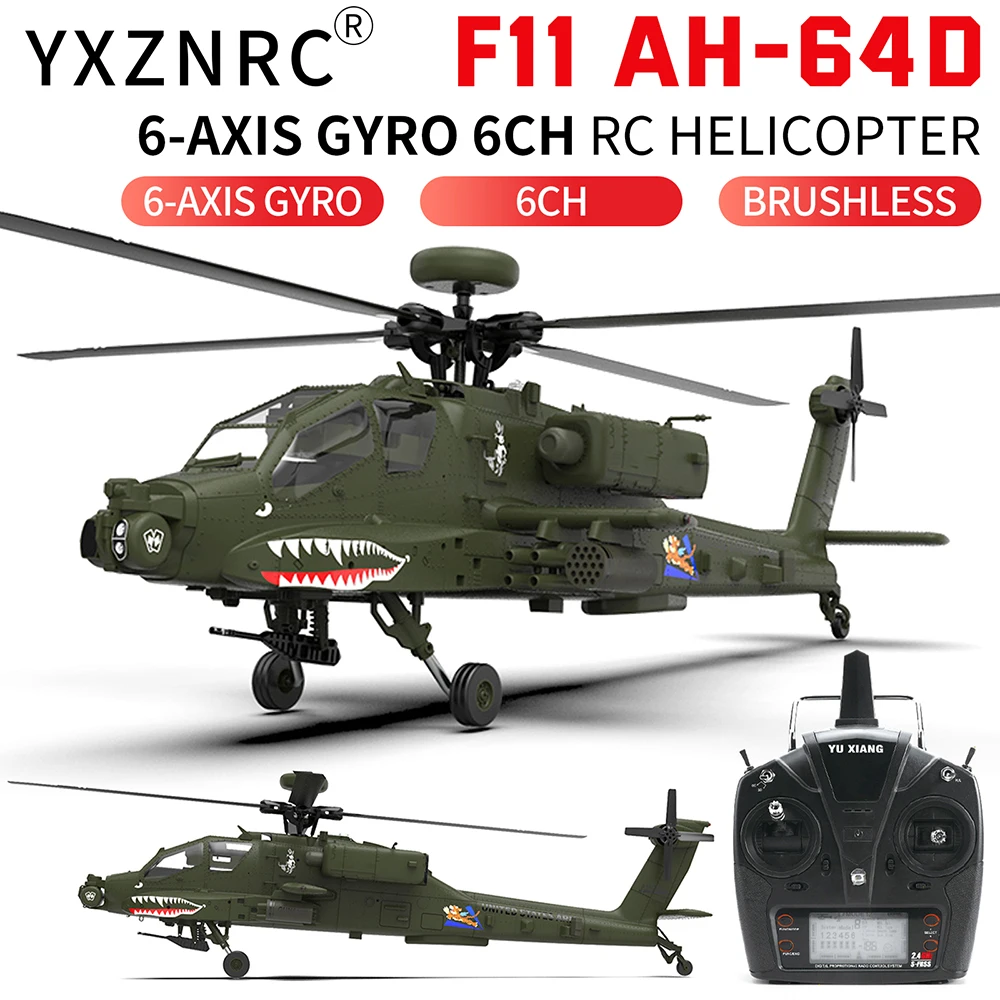 YXZNRC F11 AH-64D вертолет модели Апачи с 6-осевым гироскопом 2,4 ГГц 6-канальный бесщеточный двигатель масштаб 1:32 безвоздушный 3d-пульт дистанционного управления
YXZNRC F11 AH-64D вертолет модели Апачи с 6-осевым гироскопом 2,4 ГГц 6-канальный бесщеточный двигатель масштаб 1:32 безвоздушный 3d-пульт дистанционного управления
