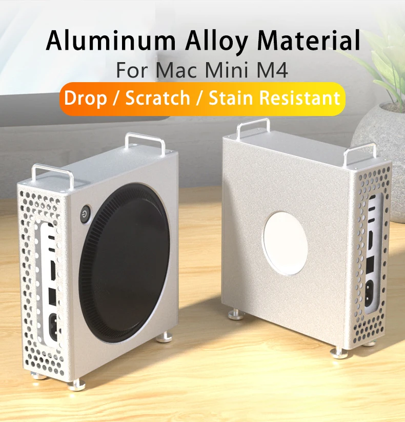 Aluminum Alloy Case for Mac Mini M4 M4 Pro PC Dustproof Protective Case with Heat Dissipation Stand Shockproof Case Accessories 
Aluminum Alloy Case for Mac Mini M4 M4 Pro PC Dustproof Protective Case with Heat Dissipation Stand Shockproof Case Accessories