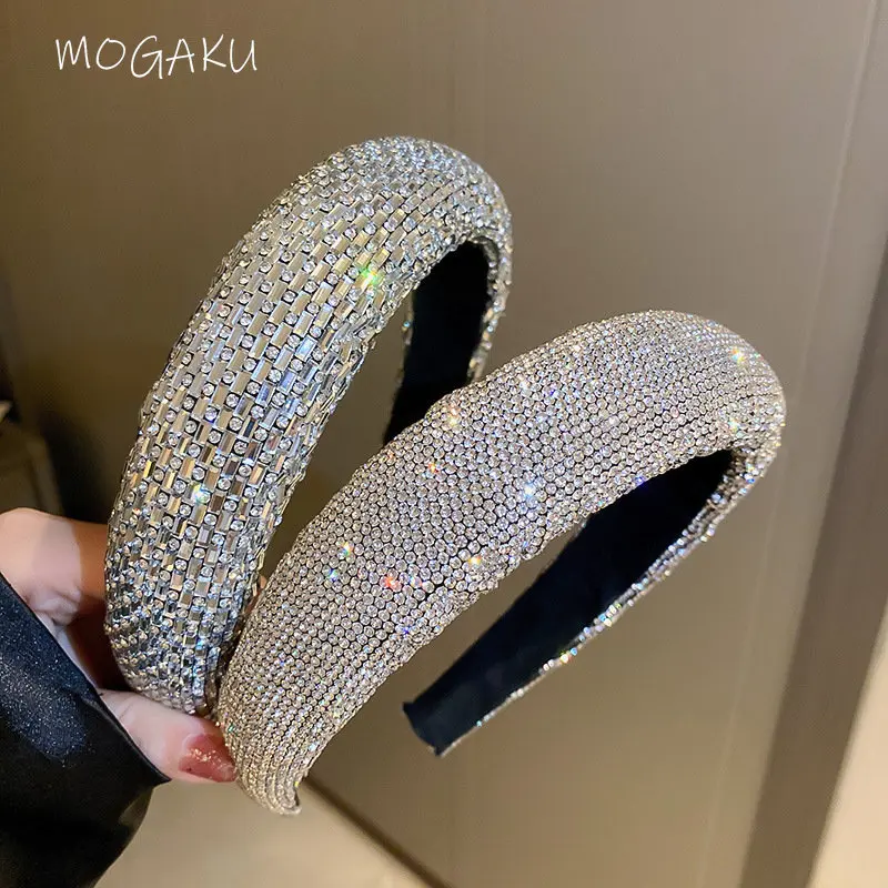 MOGAKU Luxury Shiny Full Zircon Baroque Hairbands Fashion Silver Color Rhinestone Bling Headbands Women Daily Hair Jewelry Gifts
MOGAKU Luxury Shiny Full Zircon Baroque Hairbands Fashion Silver Color Rhinestone Bling Headbands Women Daily Hair Jewelry Gifts