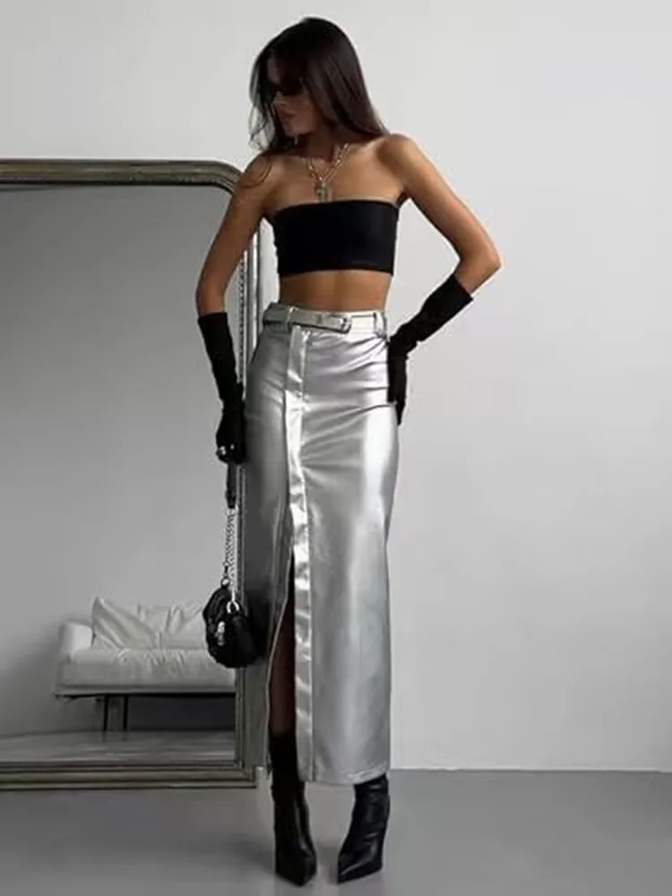 SKMY Y2k Clothes Women 2026 Summer New Arrival Silver Shiny Split Skirt High Waist Long Skirts Party Clubwear Pencil Skirt
SKMY Y2k Clothes Women 2026 Summer New Arrival Silver Shiny Split Skirt High Waist Long Skirts Party Clubwear Pencil Skirt