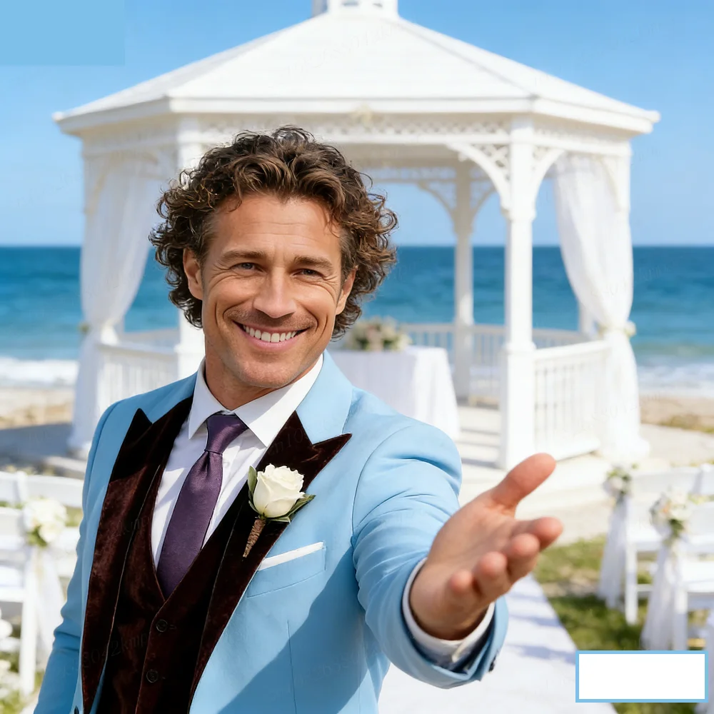 Men's Formal Purple Velvet Tuxedo 3-Piece Suit Black Wedding Groomsmen Best Man Ceremony Party Ball Smocking for Business
Men's Formal Purple Velvet Tuxedo 3-Piece Suit Black Wedding Groomsmen Best Man Ceremony Party Ball Smocking for Business