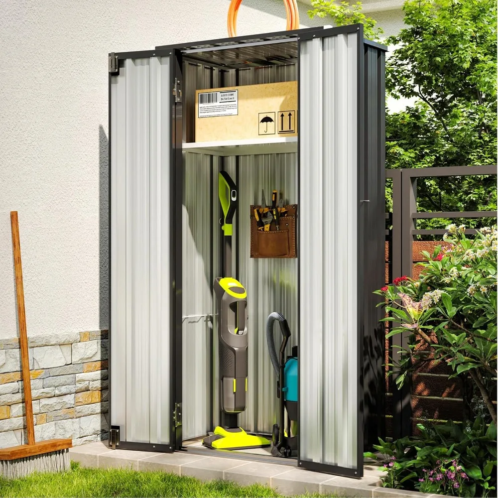 Outdoor storage cabinet, outdoor metal shed with 2 adjustable shelves, 3-layer indoor and outdoor waterproof vertical
Outdoor storage cabinet, outdoor metal shed with 2 adjustable shelves, 3-layer indoor and outdoor waterproof vertical