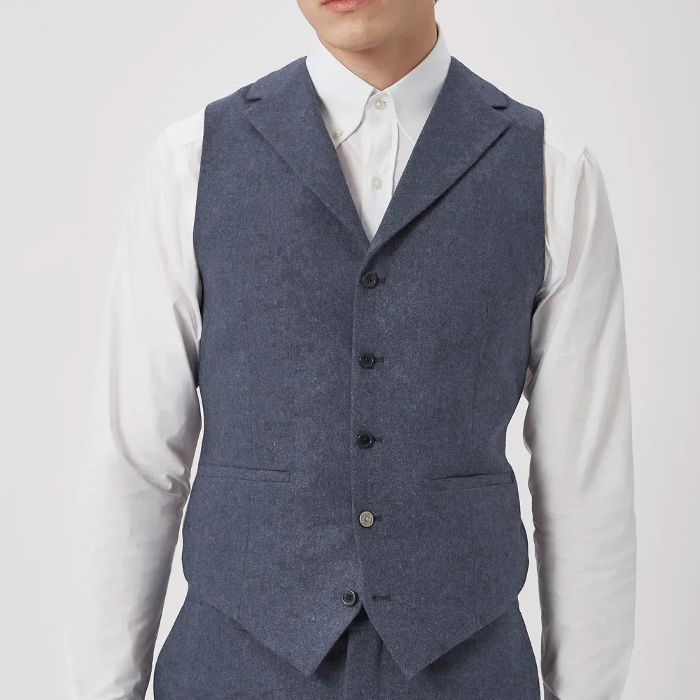 Business Suit Vest Man Single-Breasted Men's Classic Vest Casual Notched Lapels Vintage Herringbone Fabric Elegant Sleeveless
Business Suit Vest Man Single-Breasted Men's Classic Vest Casual Notched Lapels Vintage Herringbone Fabric Elegant Sleeveless