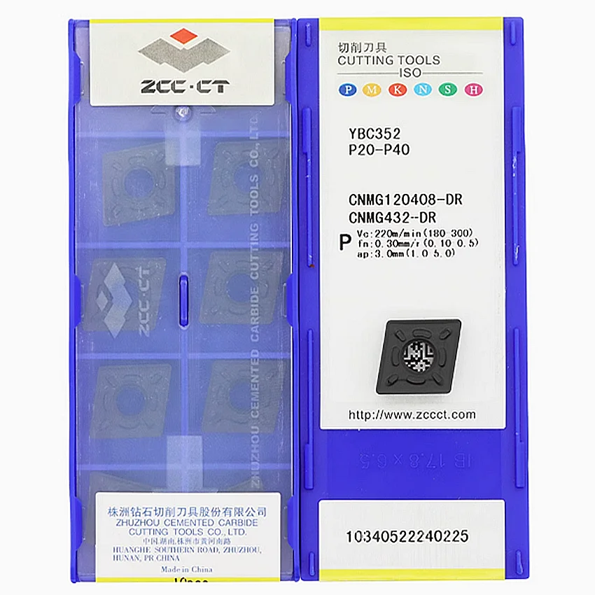 CNMG120408-DR YBC352/CNMG120408-DR YBM251/CNMG120408-DR YBG202 ZCC.CT CNMG120408 CNC carbide inserts Turning inserts 10pcs/box
CNMG120408-DR YBC352/CNMG120408-DR YBM251/CNMG120408-DR YBG202 ZCC.CT CNMG120408 CNC carbide inserts Turning inserts 10pcs/box