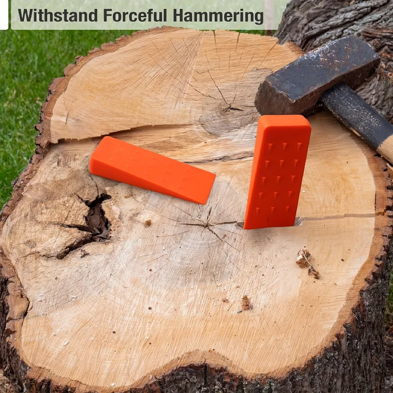 2-Pack Heavy-Duty Tree Felling Wedges | Spiked Safety Logging Tool for Chainsaw Cutting, Multi-Purpose as Door/Utility Wedge
2-Pack Heavy-Duty Tree Felling Wedges | Spiked Safety Logging Tool for Chainsaw Cutting, Multi-Purpose as Door/Utility Wedge