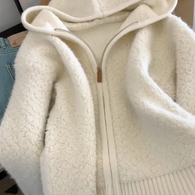 Новая зимняя утепленная женская куртка с капюшоном, свободного кроя, однотонная, повседневная, теплая, модная, на молнии, вязаный кардиган, женская одежда
Новая зимняя утепленная женская куртка с капюшоном, свободного кроя, однотонная, повседневная, теплая, модная, на молнии, вязаный кардиган, женская одежда