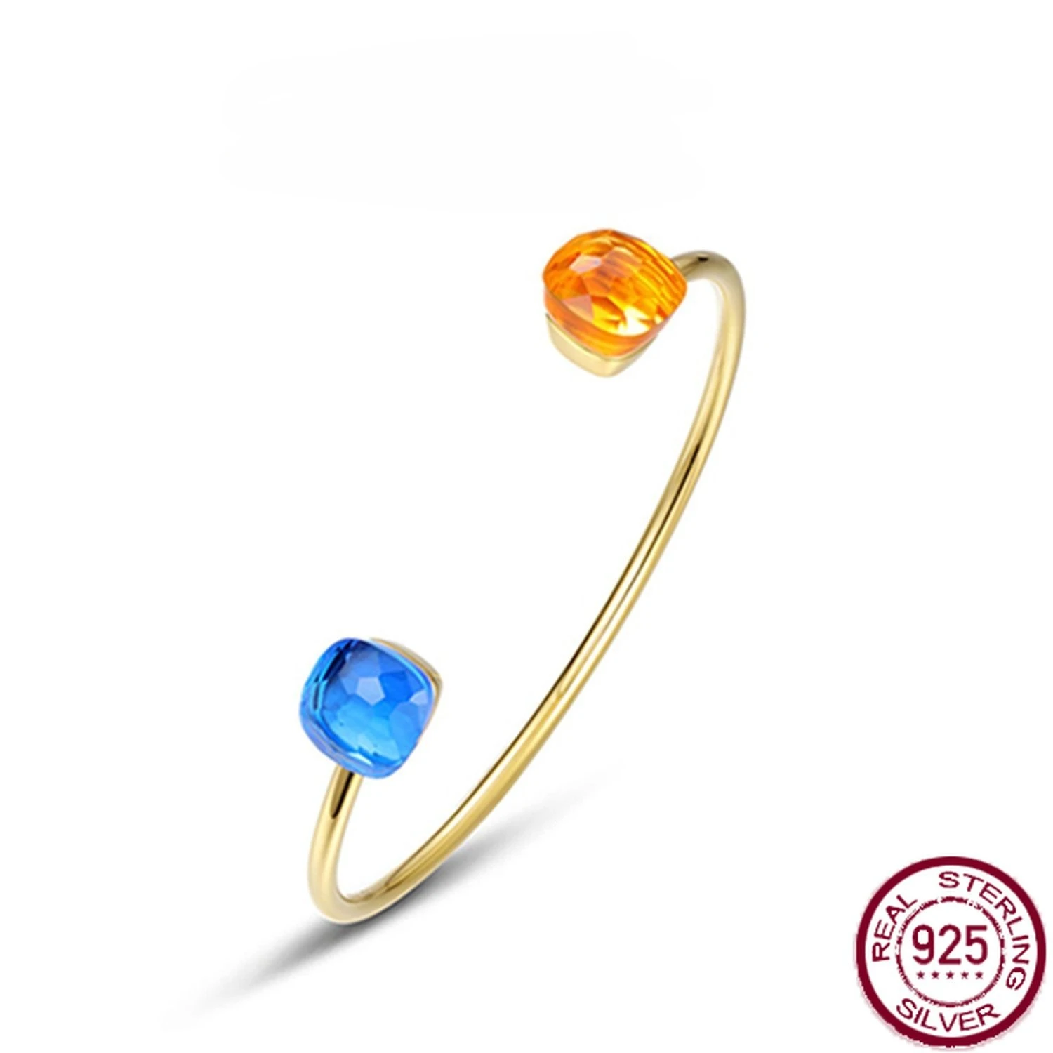 New S925 sterling silver fashionable candy colored bracelet, light luxury open mouth bracelet, colorful jewelry for weddings
New S925 sterling silver fashionable candy colored bracelet, light luxury open mouth bracelet, colorful jewelry for weddings