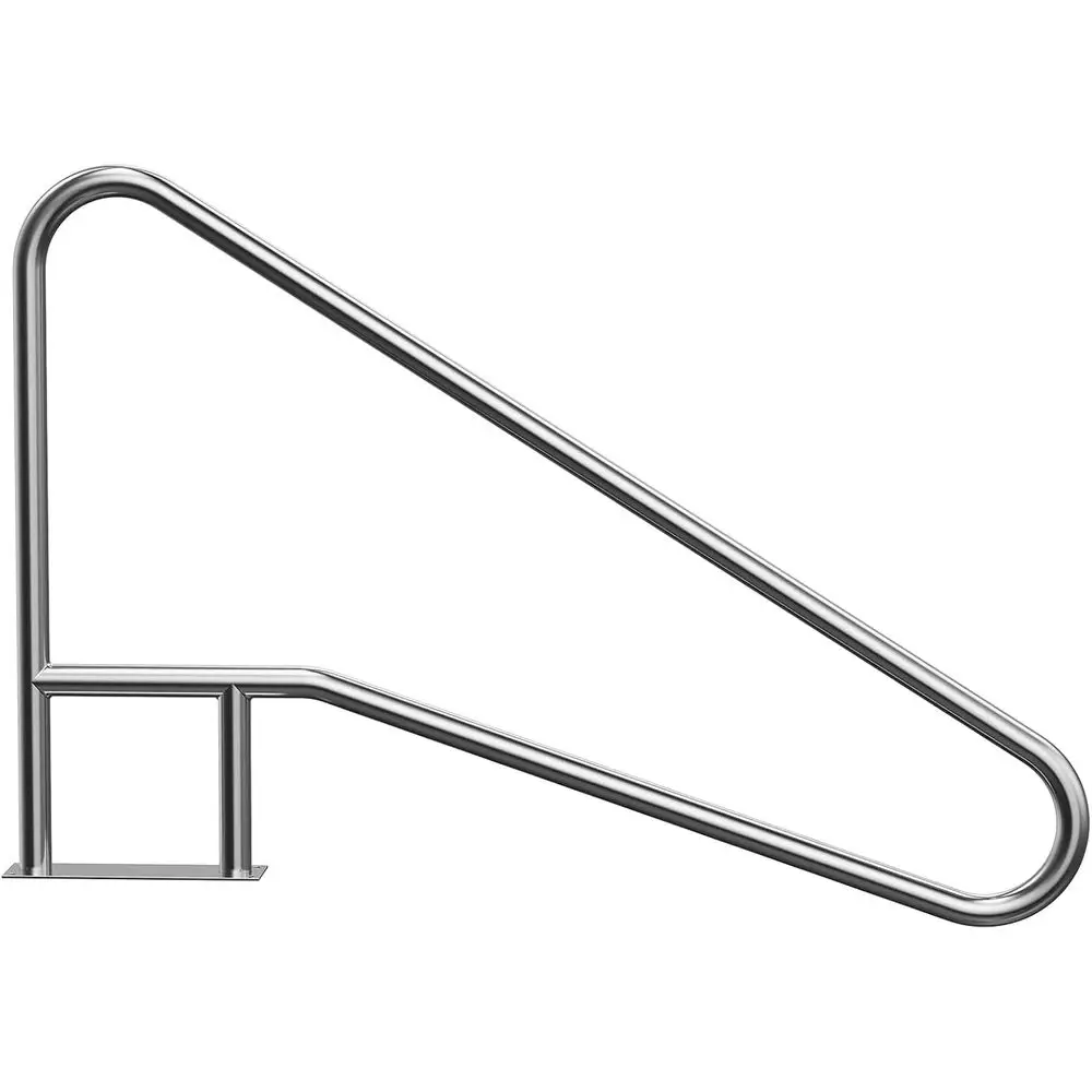 3-Bend Pool Stair Rail, 54x36 with Quick Mount Brace Plate and Perfect Handle
3-Bend Pool Stair Rail, 54x36 with Quick Mount Brace Plate and Perfect Handle