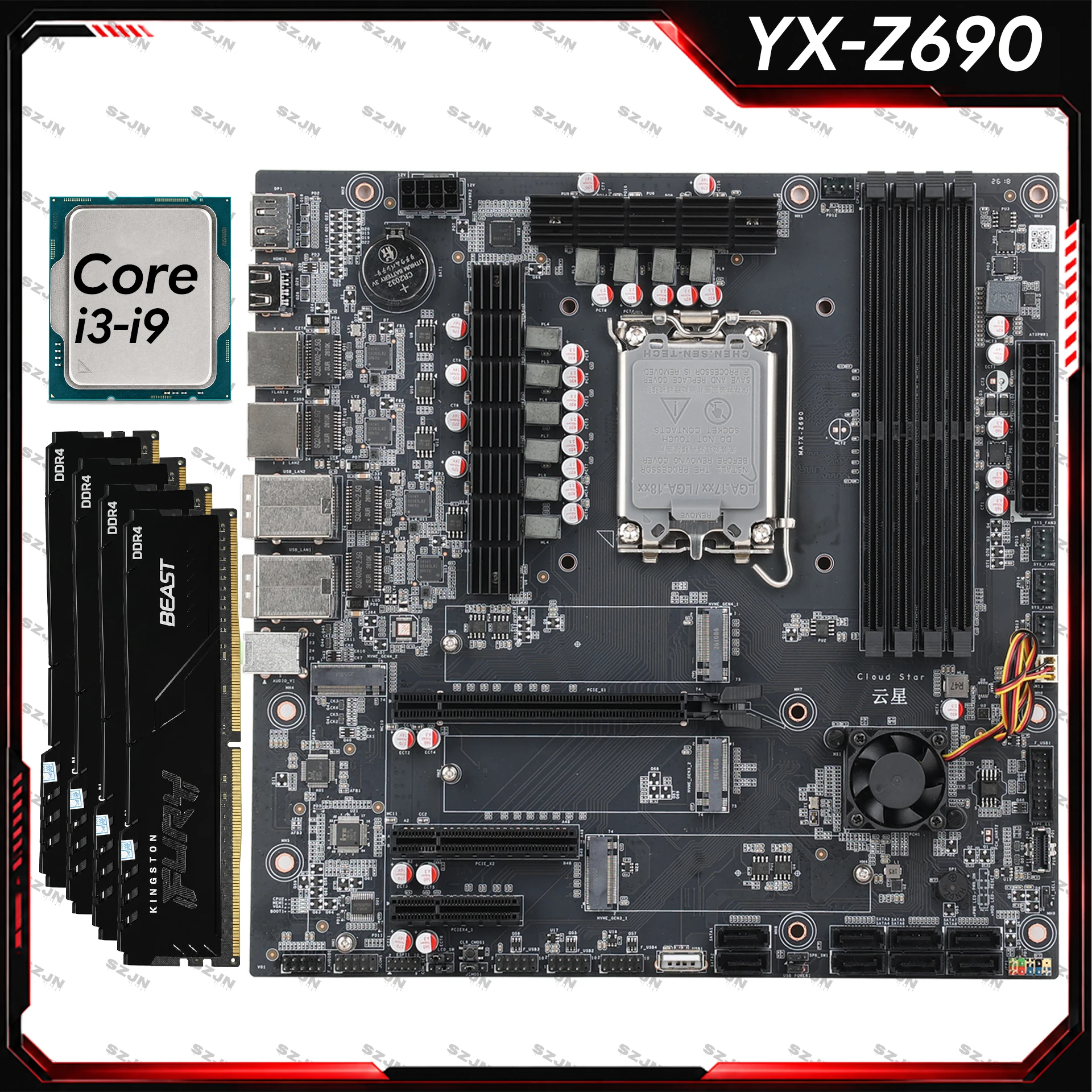 Z690 Motherboard NAS Bulid Low energy consumpton Support intel Processor M.2 NVME 8 Native SATA AV1 Format Hard Decoding
Z690 Motherboard NAS Bulid Low energy consumpton Support intel Processor M.2 NVME 8 Native SATA AV1 Format Hard Decoding