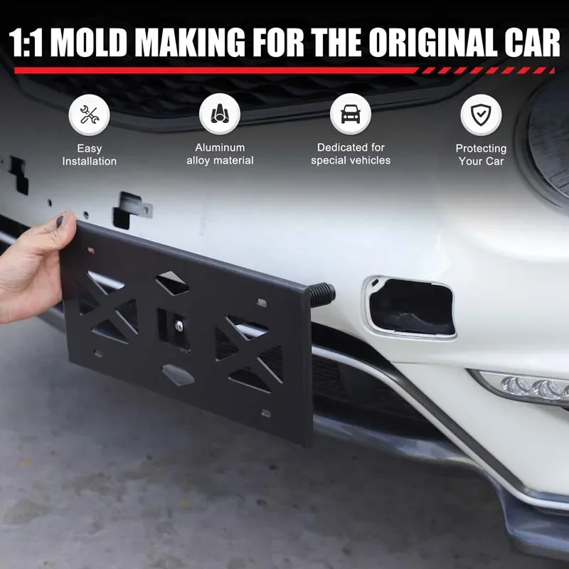 1Pcs Aluminum alloy black For Nissan Juke Infiniti ESQ 2011-2019 car front bumper side mounted license plate holder accessories
1Pcs Aluminum alloy black For Nissan Juke Infiniti ESQ 2011-2019 car front bumper side mounted license plate holder accessories