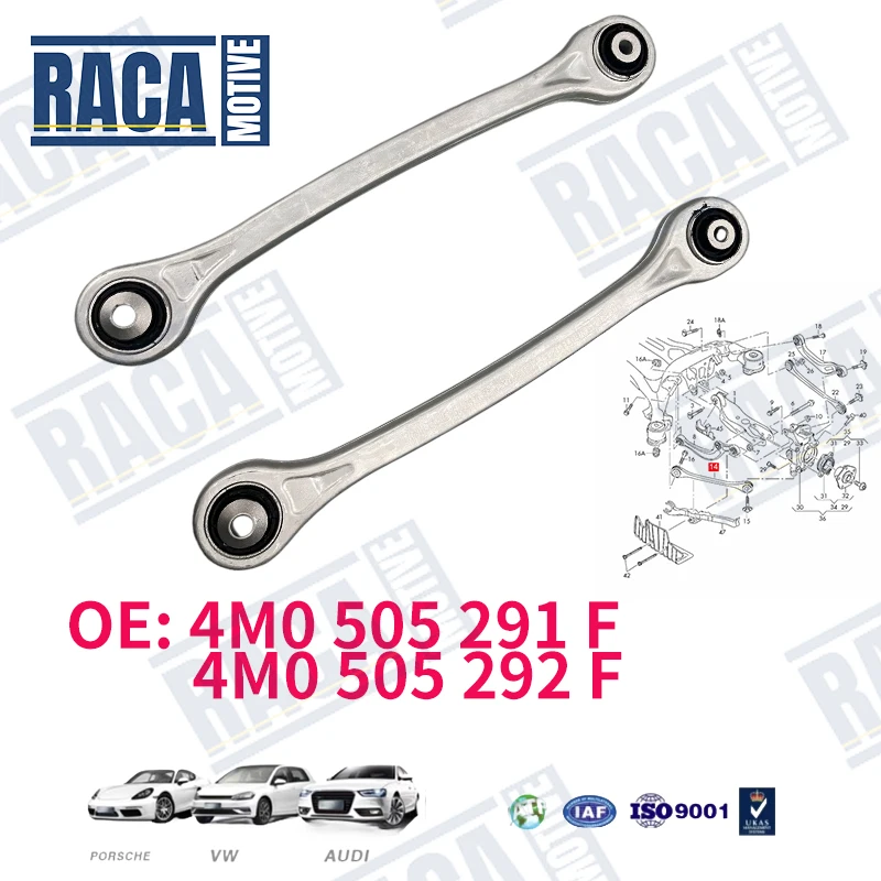 For Audi A6 A7 A8 S6 S8 Q5 Q7 Q8 Bentley Bentayga Rear Left/Right Lower Control Arm 4M0505291F 4M0505292F
For Audi A6 A7 A8 S6 S8 Q5 Q7 Q8 Bentley Bentayga Rear Left/Right Lower Control Arm 4M0505291F 4M0505292F