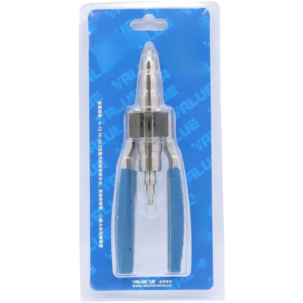Manual Tube Expander for Copper Refrigeration Lines 6mm 22.3mm 1/4 inch 7/8 inch with Built in Deburring Insert
Manual Tube Expander for Copper Refrigeration Lines 6mm 22.3mm 1/4 inch 7/8 inch with Built in Deburring Insert