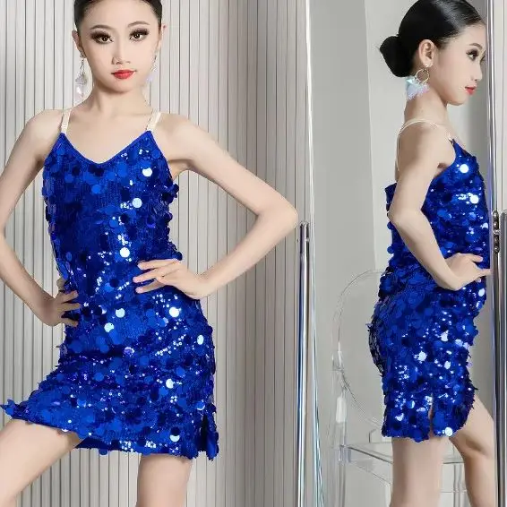 Children's Latin dance performance dress strapless backless sequined dress for girls for dance performance
Children's Latin dance performance dress strapless backless sequined dress for girls for dance performance