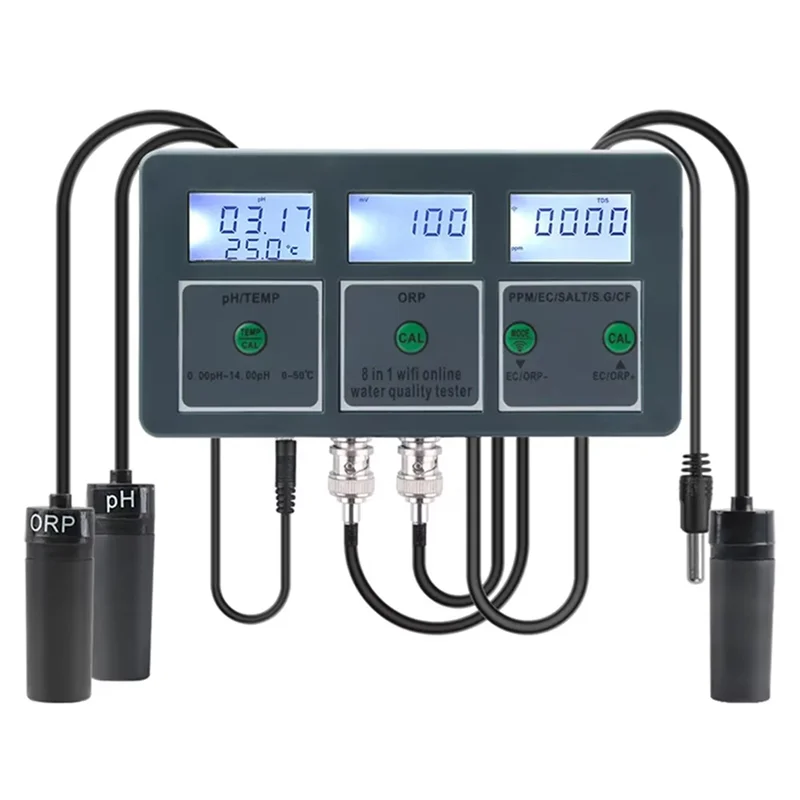 【Livraison Rapide】Тестер качества воды Tuya Wi-Fi 1 в 8, измерительный анализатор S. G PH EC/ORP TDS/CF SALT/TEMP DIY Monitor, вилка стандарта США
【Livraison Rapide】Тестер качества воды Tuya Wi-Fi 1 в 8, измерительный анализатор S. G PH EC/ORP TDS/CF SALT/TEMP DIY Monitor, вилка стандарта США