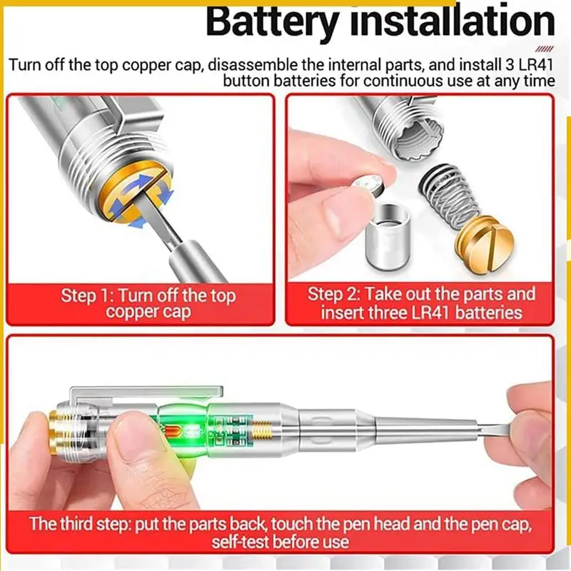 A92P 4Pcs 24-250V Electrician Circuit Tester Pen,Responsive Electrical Tester Pen,With LED Indicator Light Waterproof
A92P 4Pcs 24-250V Electrician Circuit Tester Pen,Responsive Electrical Tester Pen,With LED Indicator Light Waterproof