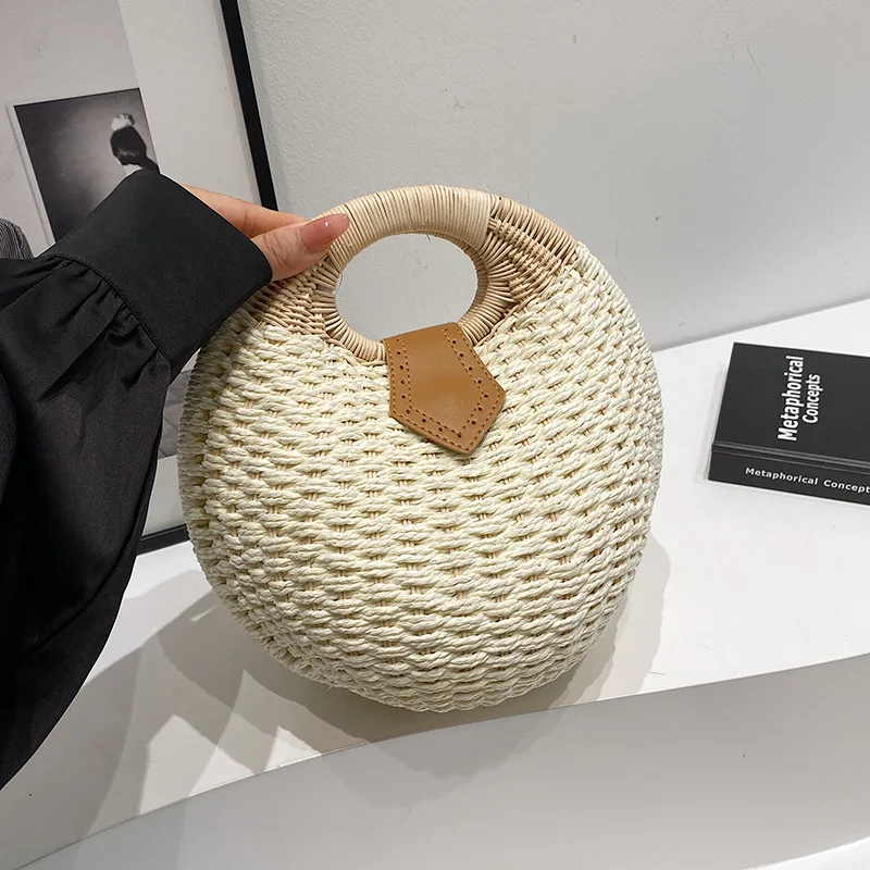 Retro Casual Straw Woven Spherical Handbags Personality Fashion Popularity High Quality Handbag for Women 2025 Spring Summer New
Retro Casual Straw Woven Spherical Handbags Personality Fashion Popularity High Quality Handbag for Women 2025 Spring Summer New