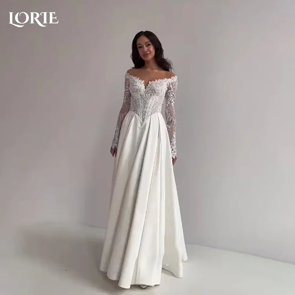 LORIE Empire Lace Mermaid Wedding Dresses Long Sleeve Sweet Off Shoulder Appliques Bridal Gown Backless Bride Dress Customized
LORIE Empire Lace Mermaid Wedding Dresses Long Sleeve Sweet Off Shoulder Appliques Bridal Gown Backless Bride Dress Customized