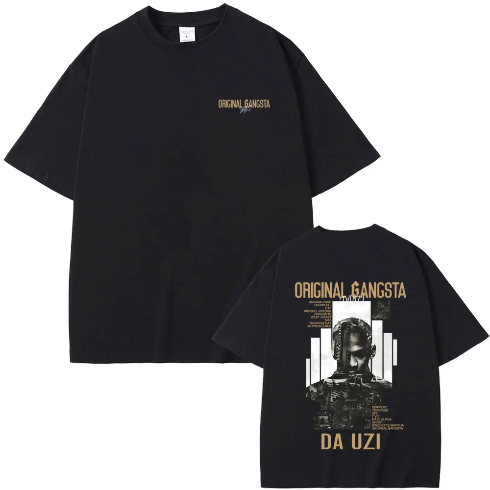Rapper DA Uzi Original Gangsta Album Graphic T-shirt Men Women Hip Hop Fashion Pop Music T-shirts Men's Casual Cotton T Shirts
Rapper DA Uzi Original Gangsta Album Graphic T-shirt Men Women Hip Hop Fashion Pop Music T-shirts Men's Casual Cotton T Shirts