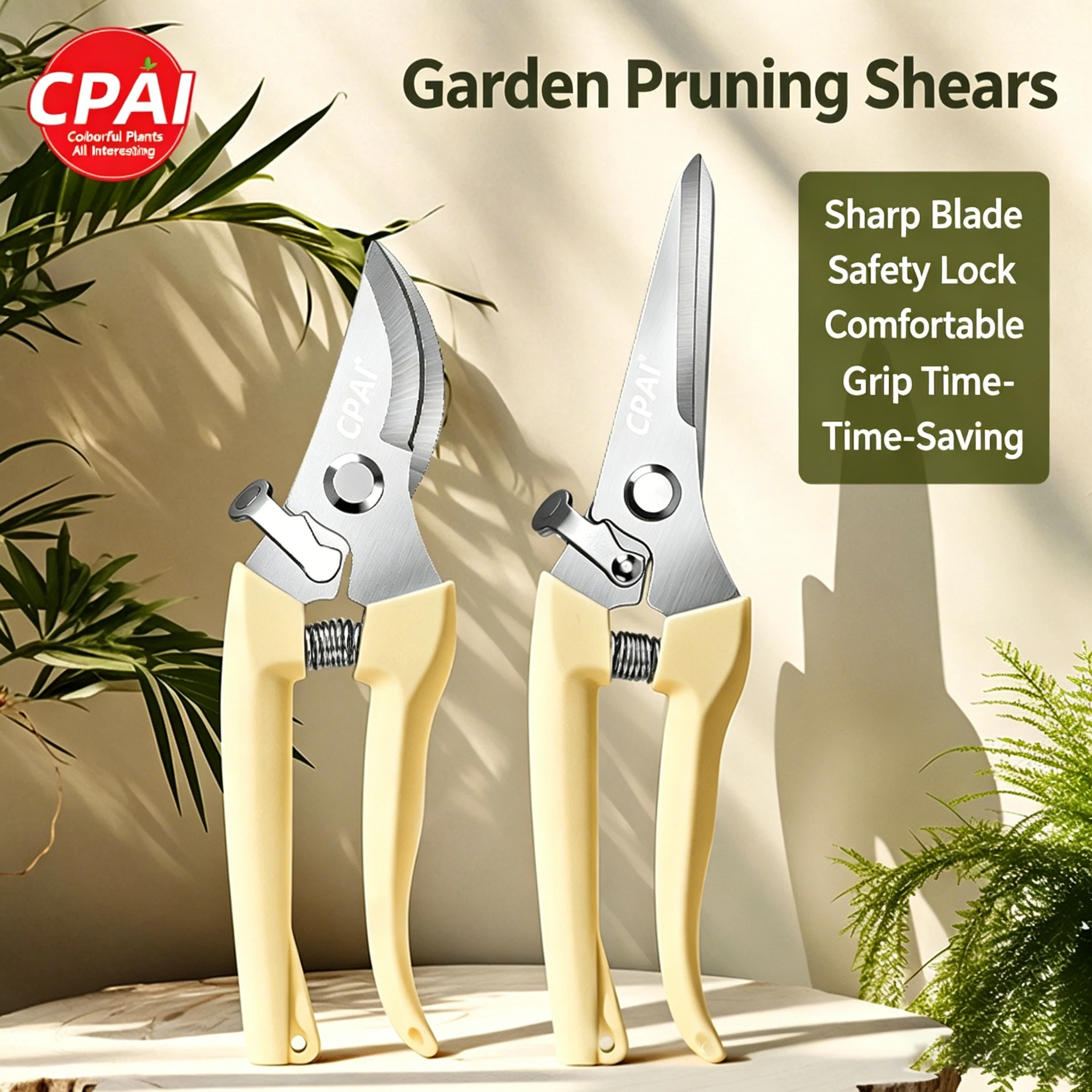 Garden Pruning Shears Premium Stainless Steel Bypass Straight Blade Pruners Ergonomic Non-Slip Handles Safety Lock for Gardening
Garden Pruning Shears Premium Stainless Steel Bypass Straight Blade Pruners Ergonomic Non-Slip Handles Safety Lock for Gardening