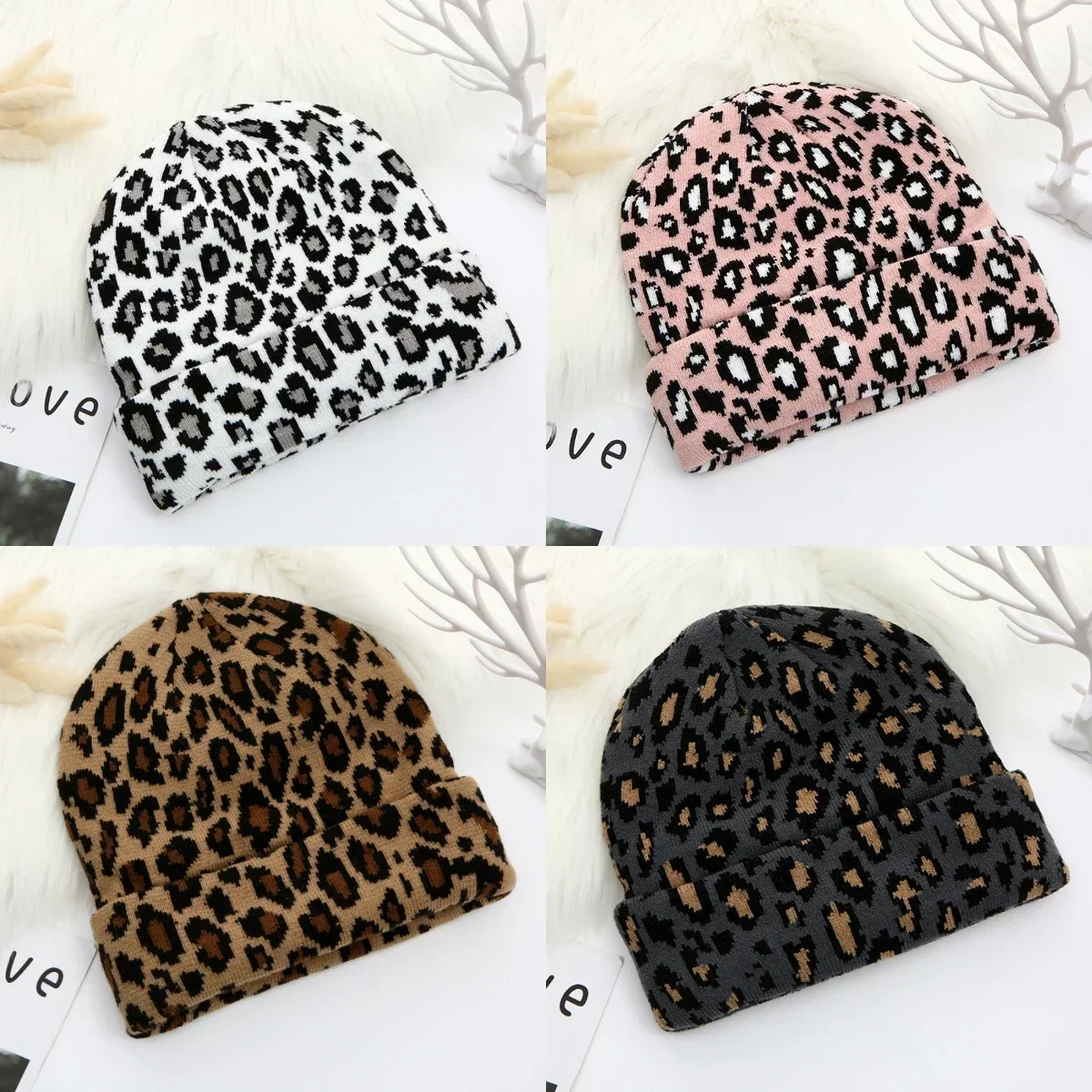 Leopard Jacquard Unisex Beanies Y2K Trendy Autumn Winter Thicken Warm Hat Hip Hop Vintage Skullies Knit Hats for Women Men
Leopard Jacquard Unisex Beanies Y2K Trendy Autumn Winter Thicken Warm Hat Hip Hop Vintage Skullies Knit Hats for Women Men