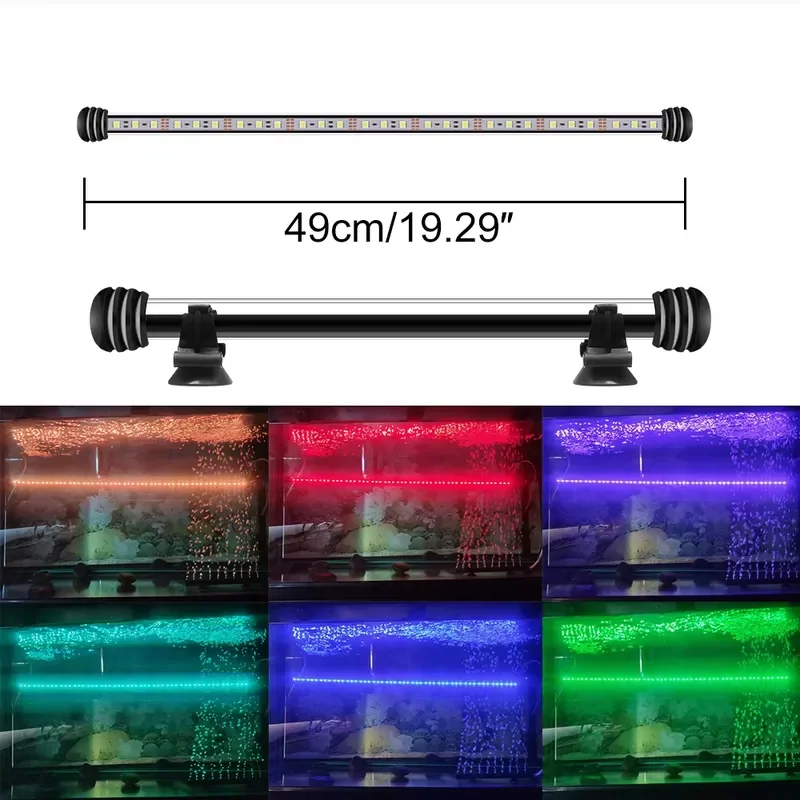 Multiple LED RGB Color Aeration Aquatics Reef Light Fish Tank Lights Aquarium Decorations for Freshwater with Remote Control
Multiple LED RGB Color Aeration Aquatics Reef Light Fish Tank Lights Aquarium Decorations for Freshwater with Remote Control