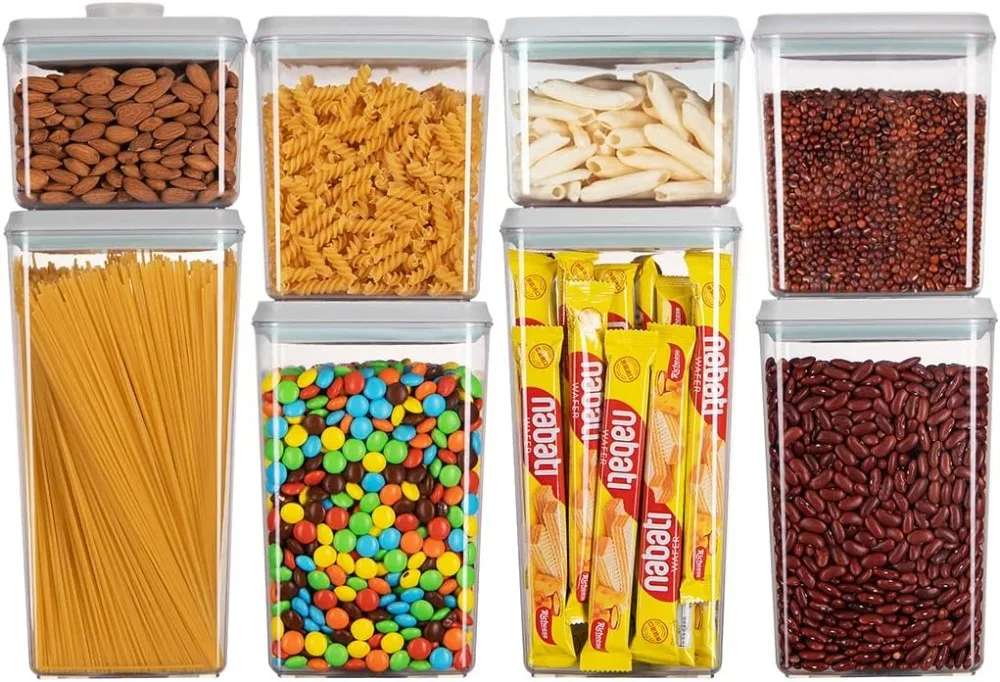 Ankou Food Storage Containers Pop Airtight Food Storage Containers with Lids for Kitchen Pantry Organizing Cereal Snack Flour
Ankou Food Storage Containers Pop Airtight Food Storage Containers with Lids for Kitchen Pantry Organizing Cereal Snack Flour
