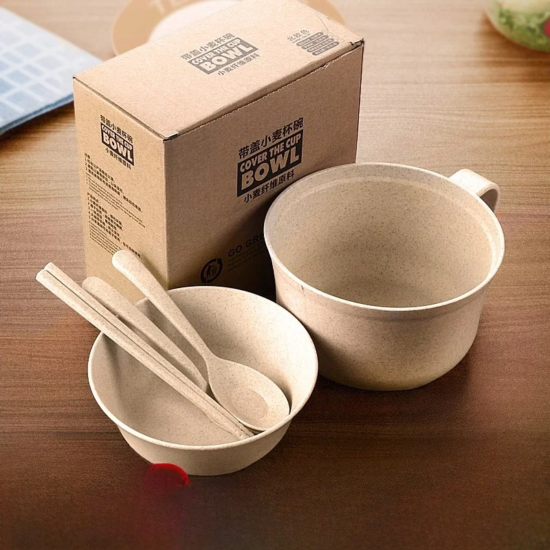 Japanese Style Microwave Safe Wheat Straw Soup Bowl with Lid for Office Workers And Students Heatable Meal Box Lunch Box
Japanese Style Microwave Safe Wheat Straw Soup Bowl with Lid for Office Workers And Students Heatable Meal Box Lunch Box