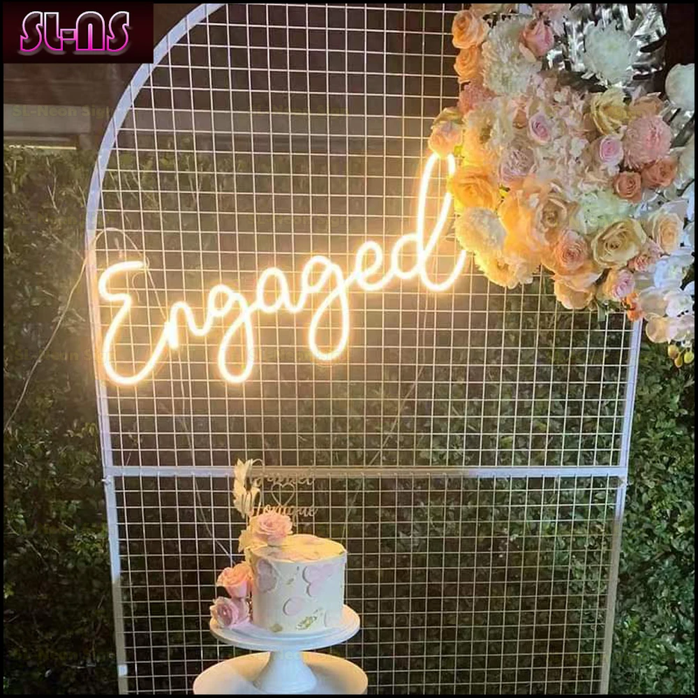 Engagement Decor Engaged Neon Signs Wedding Sign Party Favor LED Neon Light Signage Bedroom Home Decor Gift Yard Garden Wall
Engagement Decor Engaged Neon Signs Wedding Sign Party Favor LED Neon Light Signage Bedroom Home Decor Gift Yard Garden Wall