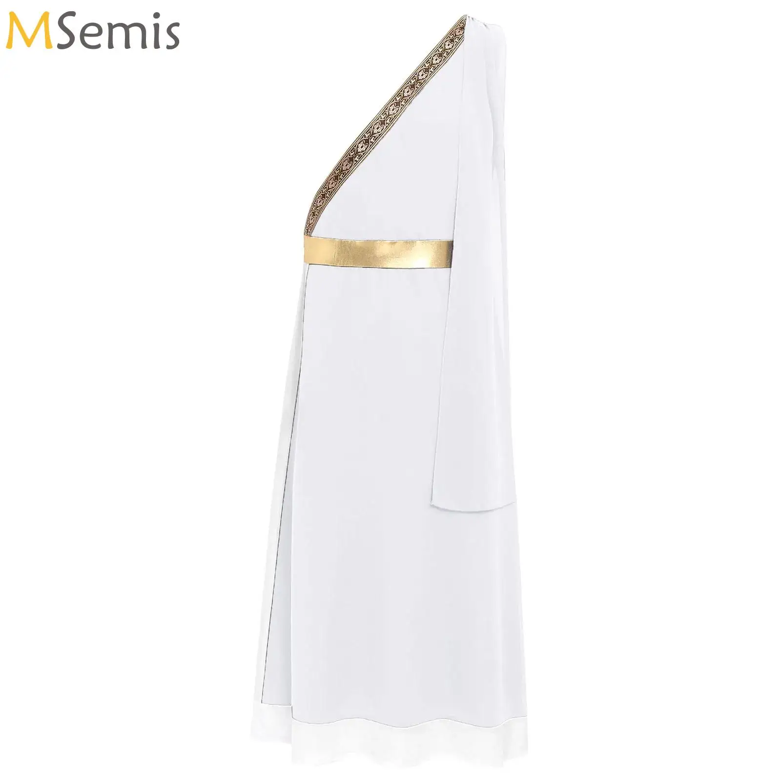 Mens Ancient Greek Roman Toga Costume Chiffon One Shoulder 2-layer Drape Caesar Robe Roman Emperor Cosplay Tunic Fancy Dress Up
Mens Ancient Greek Roman Toga Costume Chiffon One Shoulder 2-layer Drape Caesar Robe Roman Emperor Cosplay Tunic Fancy Dress Up