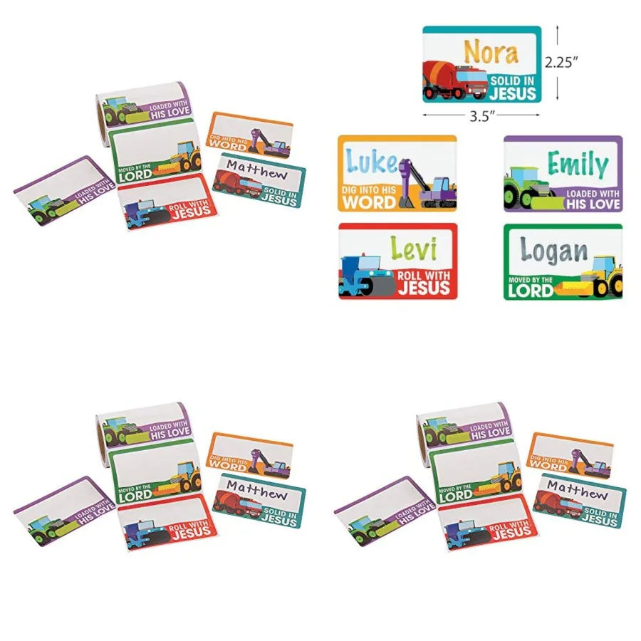 Fun Express Construction VBS Name TAG ROLL for School and Office Use - Practical Stationery Solution with Durable Design and Ea
Fun Express Construction VBS Name TAG ROLL for School and Office Use - Practical Stationery Solution with Durable Design and Ea