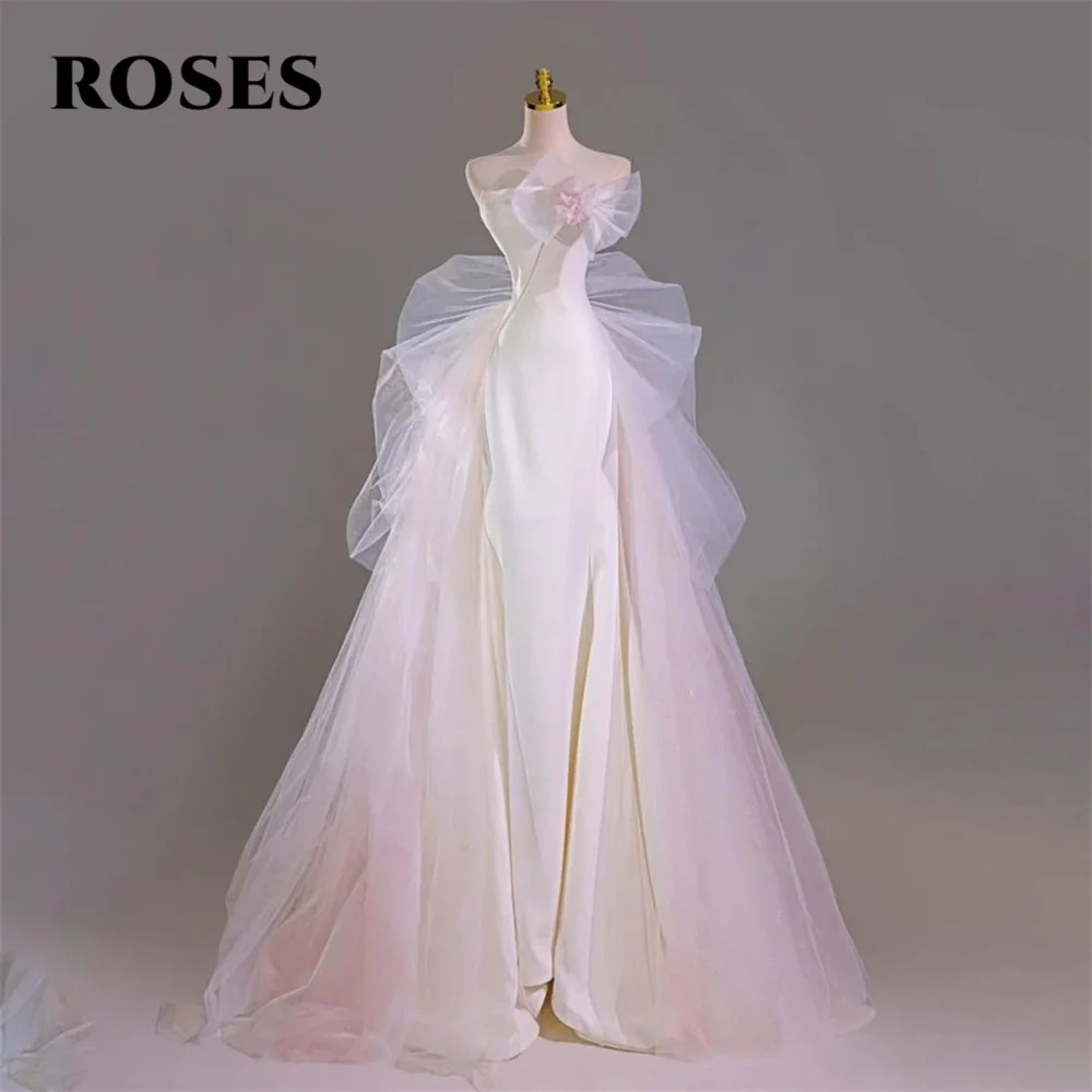 ROSES Pink Stain Mermaid Prom Dress Strapless Celebrity Dresses Women's Evening Dress 3D Flower Formal Party Gown Customized
ROSES Pink Stain Mermaid Prom Dress Strapless Celebrity Dresses Women's Evening Dress 3D Flower Formal Party Gown Customized