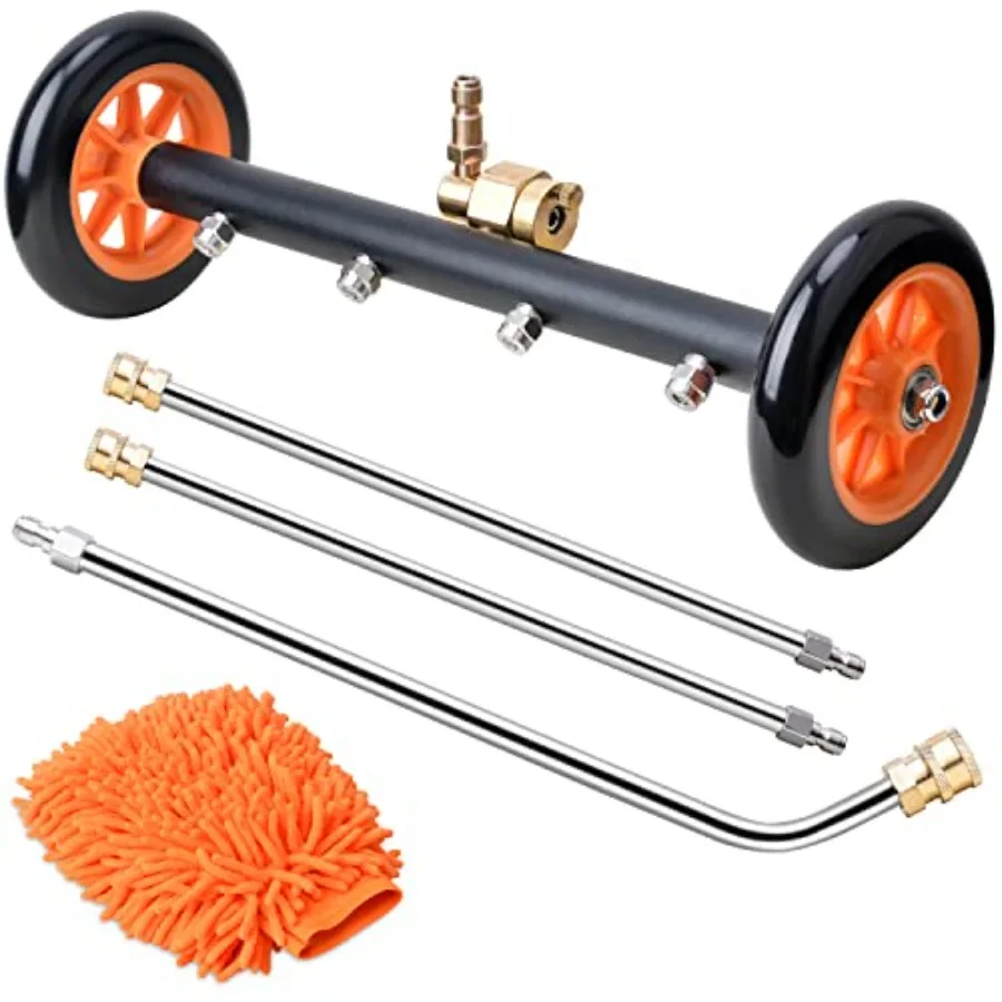 2-in-1 Undercarriage Pressure Washer Attachment 16" Pressure Washer Water Broom 3 Extension Wands Wash Mitt Reversible Undercar
2-in-1 Undercarriage Pressure Washer Attachment 16" Pressure Washer Water Broom 3 Extension Wands Wash Mitt Reversible Undercar