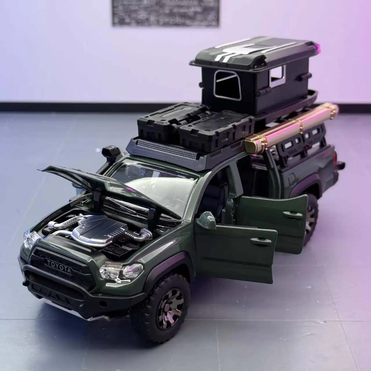 1/32 Tacoma Travel версия, модель автомобиля-пикапа из сплава, литой под давлением металлический внедорожник, модель автомобиля, звуковой свет, имитация детской игрушки в подарок
1/32 Tacoma Travel версия, модель автомобиля-пикапа из сплава, литой под давлением металлический внедорожник, модель автомобиля, звуковой свет, имитация детской игрушки в подарок
