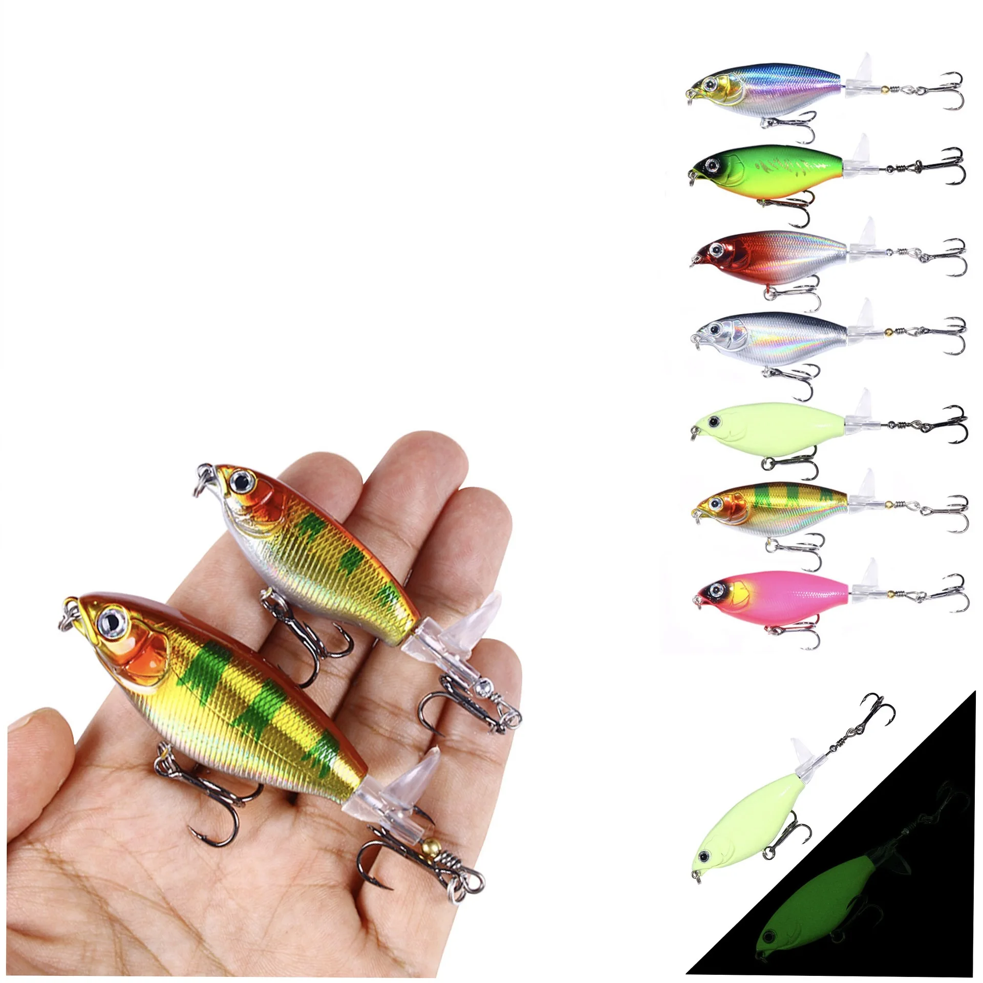 Topwater Whopper Plopper 6g 11g Ultralight Luminous Long Cast Hard Bait Freshwater Saltwater for Bass Trout Sea Bass Mackerel
Topwater Whopper Plopper 6g 11g Ultralight Luminous Long Cast Hard Bait Freshwater Saltwater for Bass Trout Sea Bass Mackerel