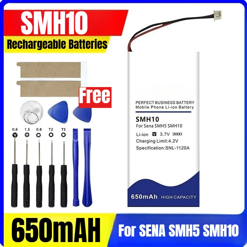 650mAH SMH10 for SENA SMH5 SMH10 Earphone Headset Bateria + Tools
650mAH SMH10 for SENA SMH5 SMH10 Earphone Headset Bateria + Tools