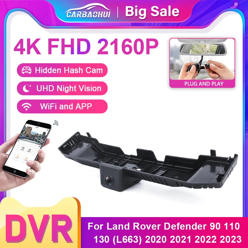Plug and Play 4K Hidden Dash Cam for Land Rover Defender 90 110 130 (L663) 2023 2022 2021 2020 Car DashCam 2160P Video recorder
Plug and Play 4K Hidden Dash Cam for Land Rover Defender 90 110 130 (L663) 2023 2022 2021 2020 Car DashCam 2160P Video recorder