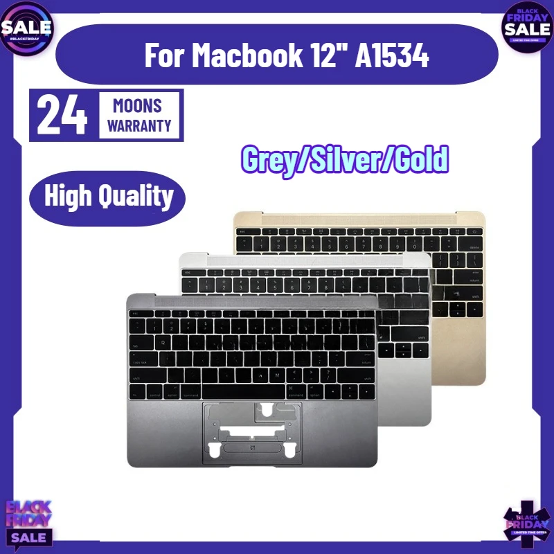 New Palm Pad Keyboard for Macbook 12'' A1534 UK US English Keyboard with Backlight 2015 2016-2017 Grey/Silver/Gold
New Palm Pad Keyboard for Macbook 12'' A1534 UK US English Keyboard with Backlight 2015 2016-2017 Grey/Silver/Gold