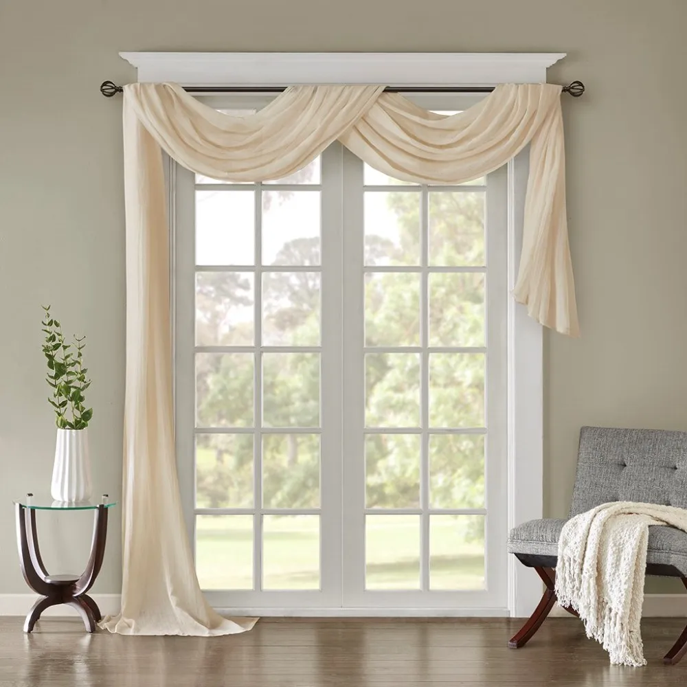 Solid Crushed Scarf Sheer curtains for bedroom blackout curtains
Solid Crushed Scarf Sheer curtains for bedroom blackout curtains