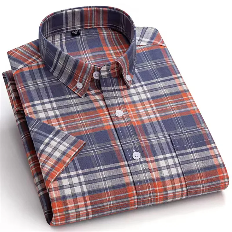 Plus Size 7XL Casual Pure Cotton Oxford Mens Short-Sleeved Shirt Plain Soild Plaid Stripe Fit Fashion Button Man Dress Shirts
Plus Size 7XL Casual Pure Cotton Oxford Mens Short-Sleeved Shirt Plain Soild Plaid Stripe Fit Fashion Button Man Dress Shirts