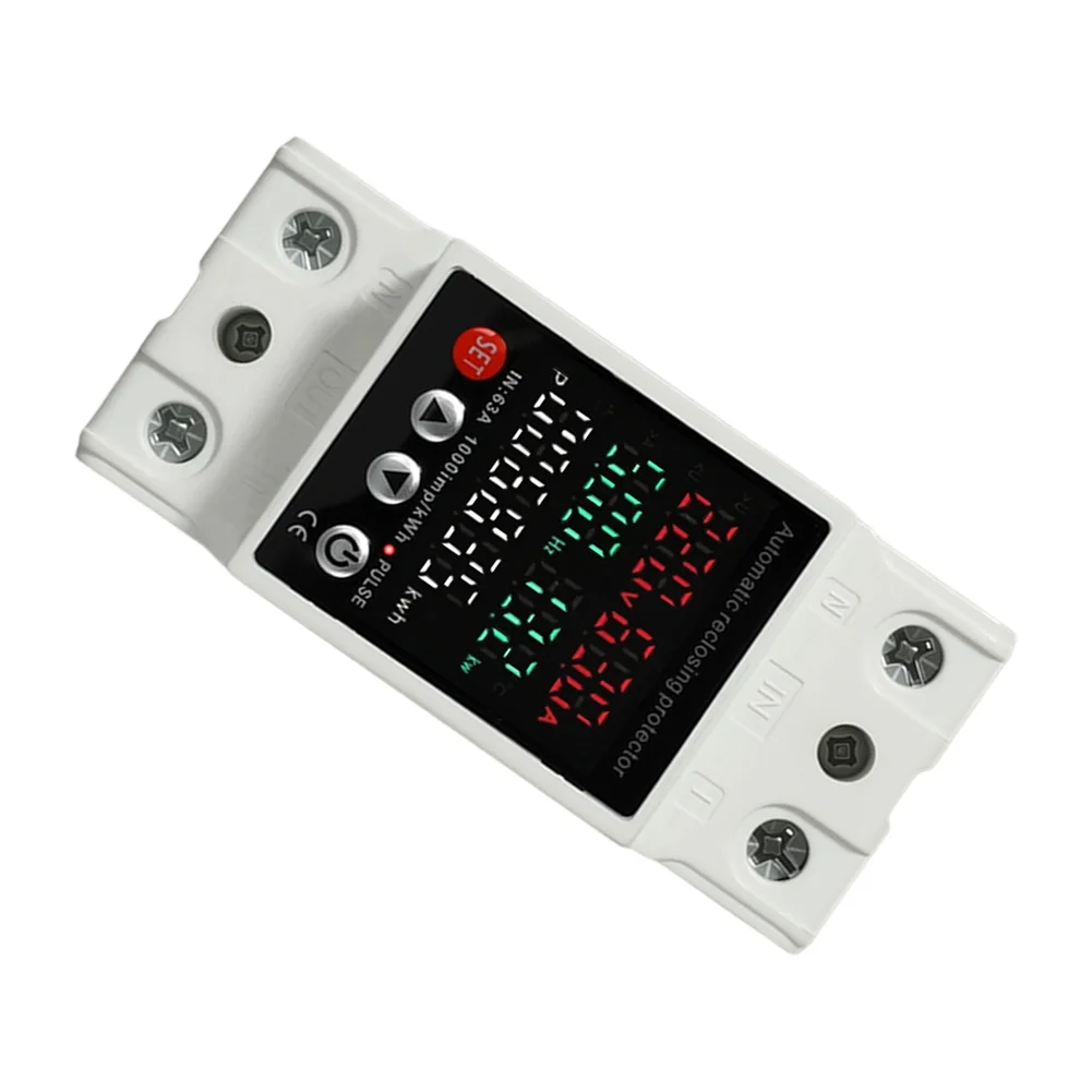 1Pcs 63A Over Under Voltage Protector With 5 Display Auto Recovery For Home Electric Meter Temperature Control Safety Device
1Pcs 63A Over Under Voltage Protector With 5 Display Auto Recovery For Home Electric Meter Temperature Control Safety Device