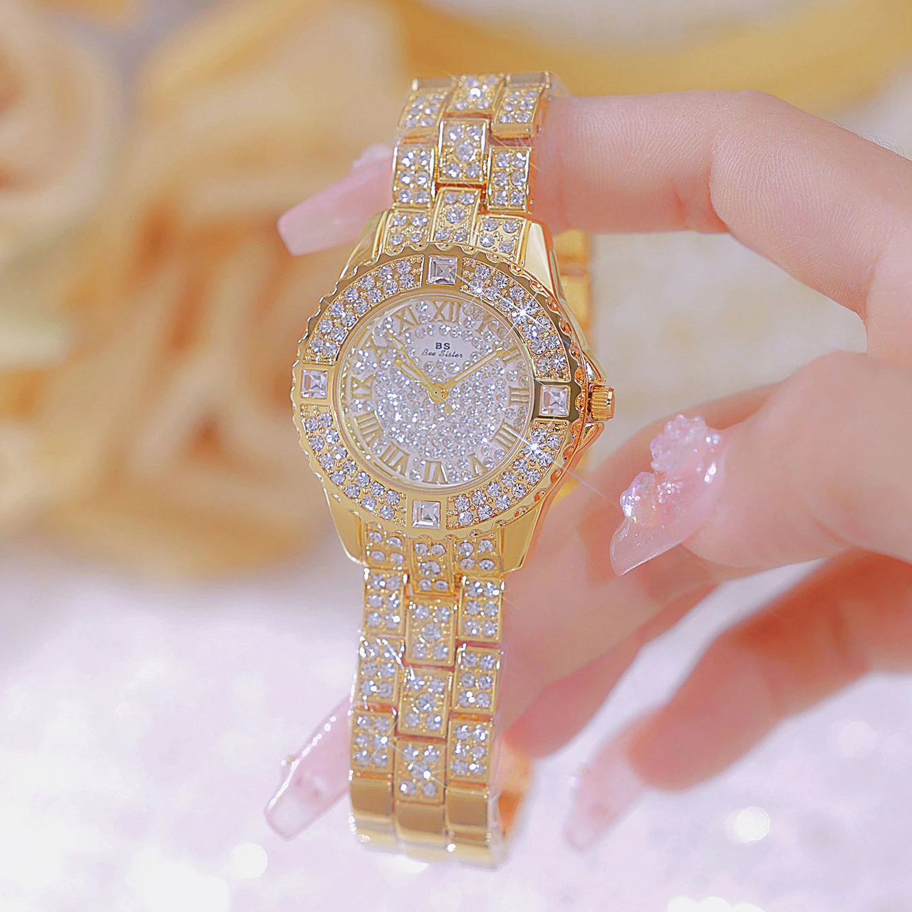 BS Women Diamond Watch Luxury Gold Silver Bracelet Quartz Wrist Watches Ladies Gift
BS Women Diamond Watch Luxury Gold Silver Bracelet Quartz Wrist Watches Ladies Gift