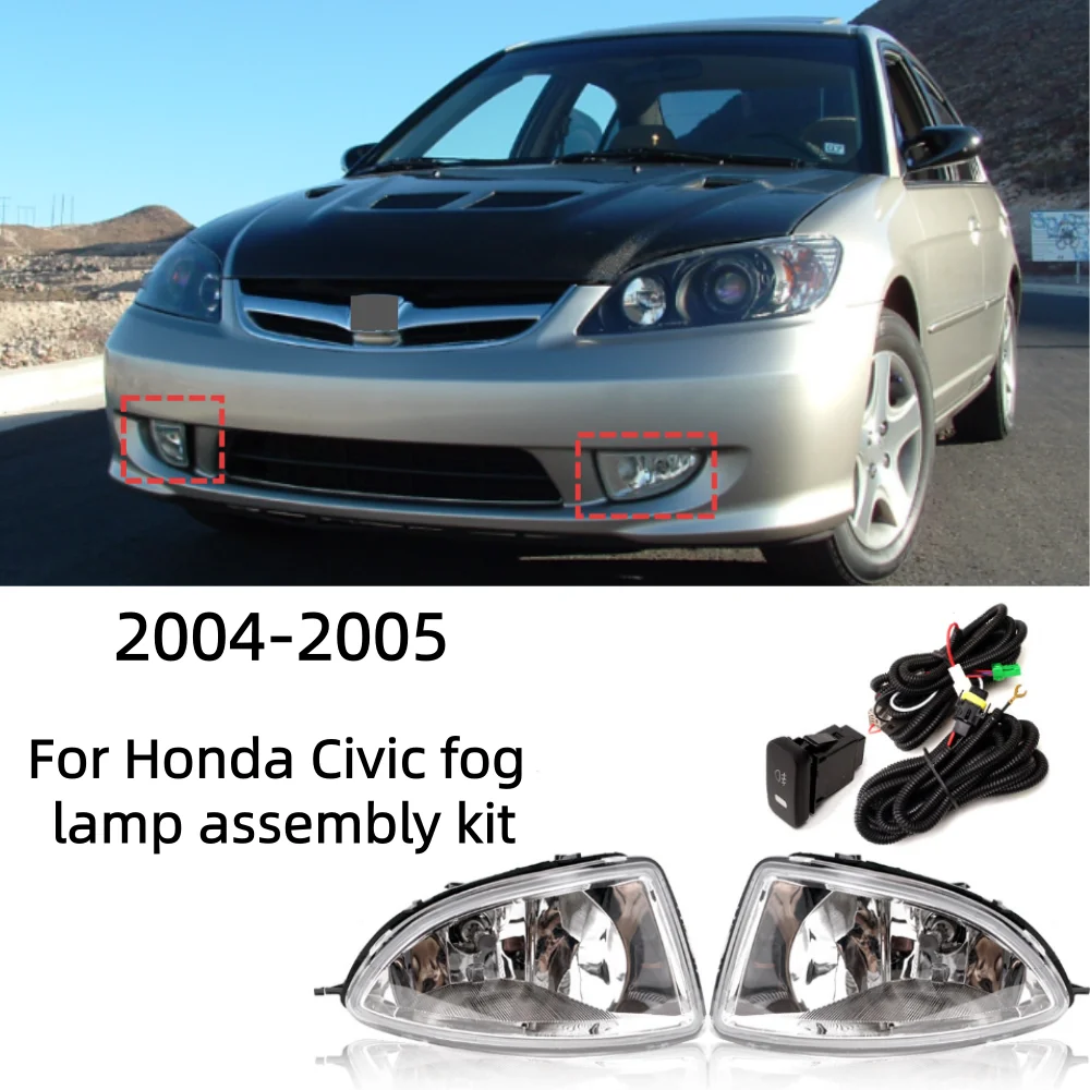 Для Honda Civic ES 2004-2005 автомобильный комплект противотуманных фар переднего бампера в сборе 
Для Honda Civic ES 2004-2005 автомобильный комплект противотуманных фар переднего бампера в сборе
